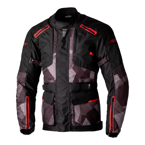 RST RST Endurance CE Mens Textile Jacket Camouflage Black/Red